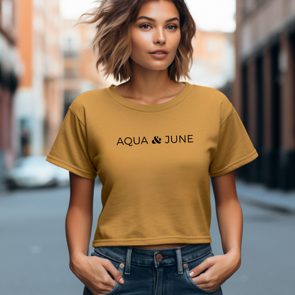 Aqua & June [ cropped tee ]