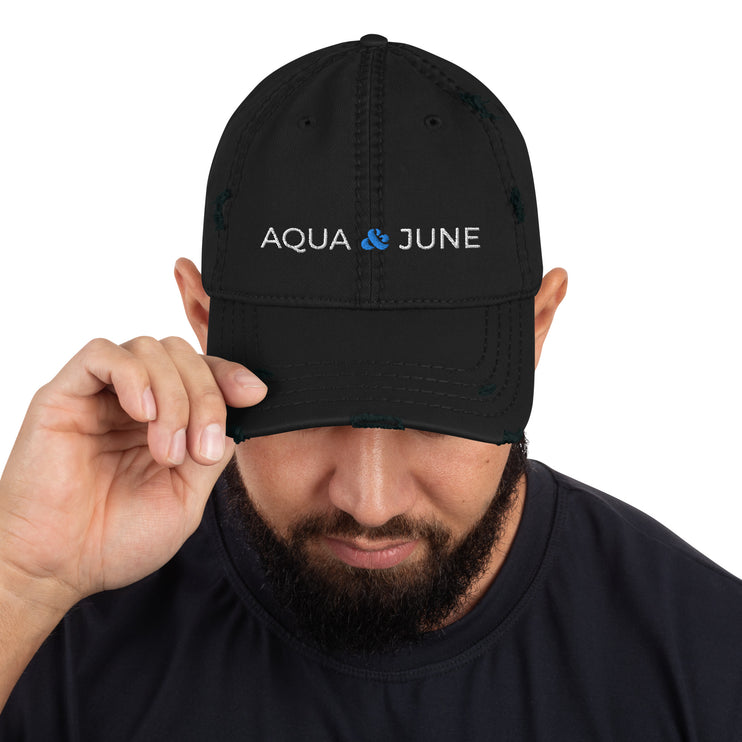 Aqua & June [ distressed dad hat ]