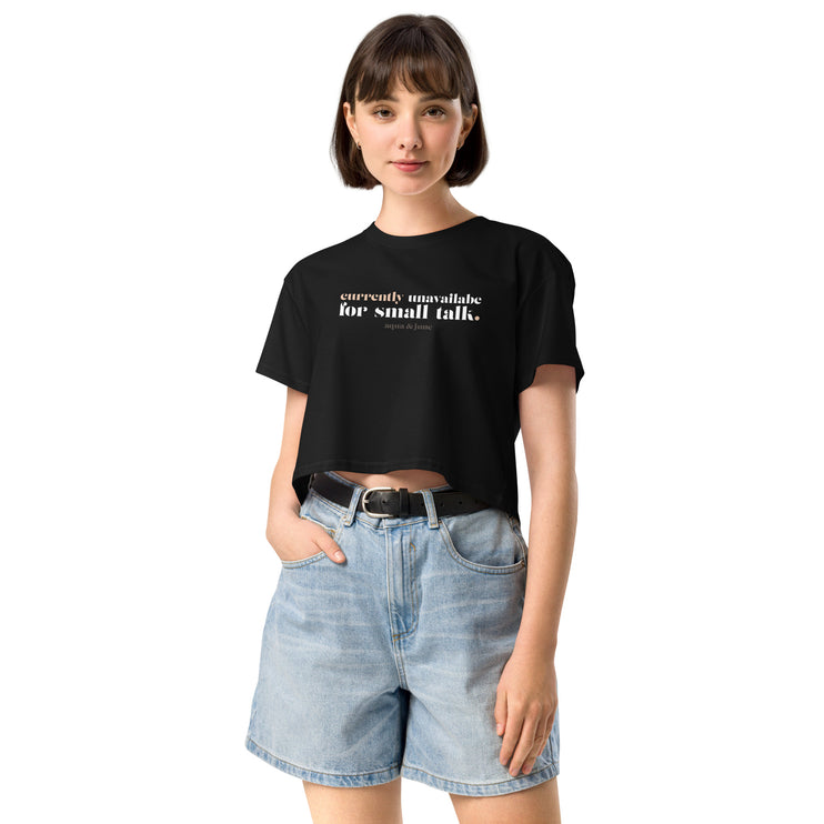 Currently Unavailable for Small Talk [ cropped tee ]