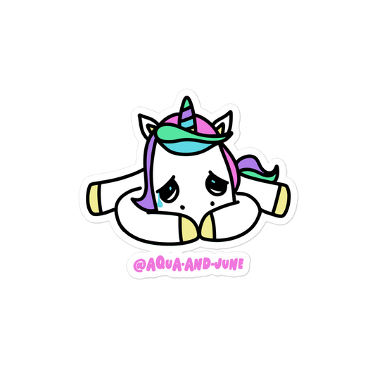 Depressed Unicorn [ sticker ]